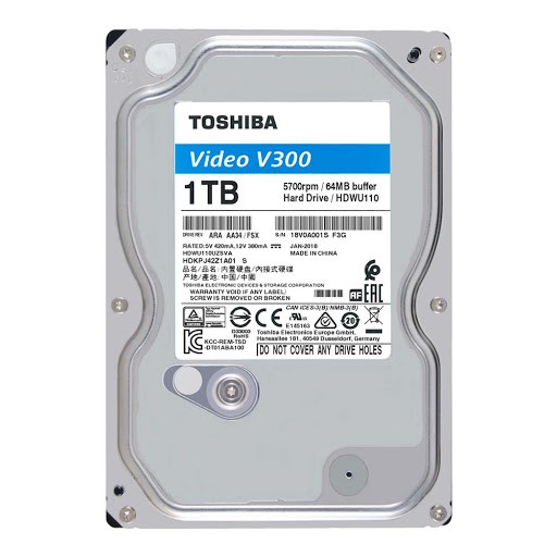 Ổ cứng HDD Toshiba 1TB 3.5 inch 7200RPM, SATA3 6GB/s, 32MB Cache