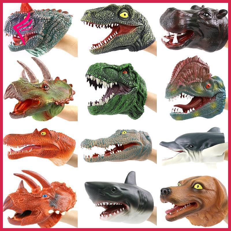 đồ chơi Khủng long tay găng tay Mềm mô phỏng cá mập cánh tay cá mập triceratops tyrannosaurus Con rối tay