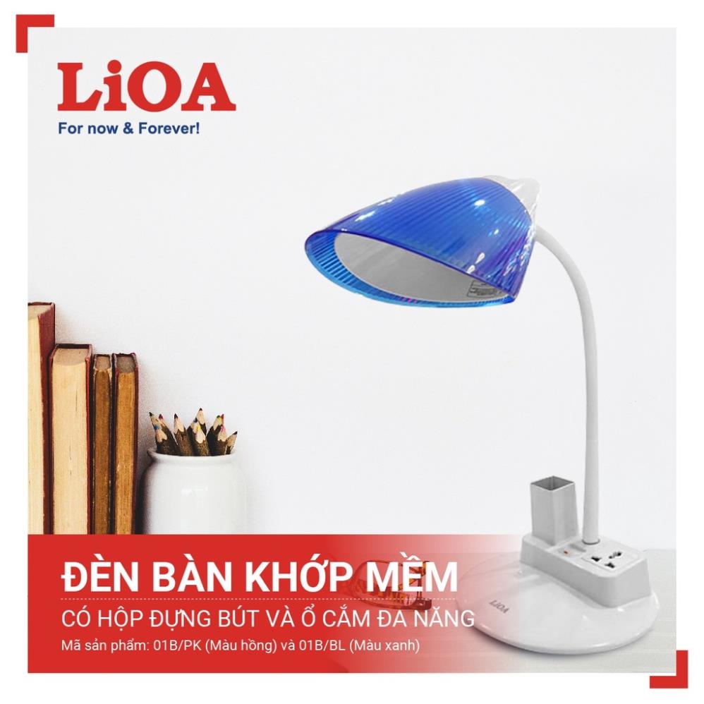 Đèn bàn học chống cận LIOA loại khớp mềm dùng Đọc Sách, Làm Việc