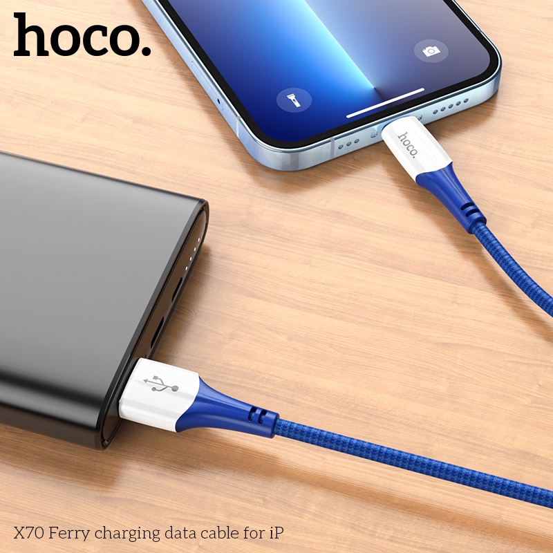 Dây cáp sạc nhanh HOCO. X70 cổng USB 2.4A 1m thích hợp cho iPhone X 8 7 6S Plus 5S SE