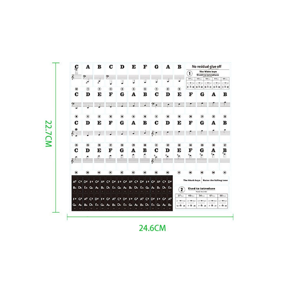 Miếng dán bàn phím đàn piano 54 88 phím
