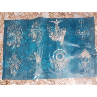 Tấm 8 hình khuôn vẽ Henna,jagua,inkbox Tặng mực + dụng cụ bôi mực
