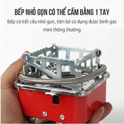 Bếp Ga Mini Du Lịch Xếp Gọn Có Dây Tiện Lợi An Toàn.