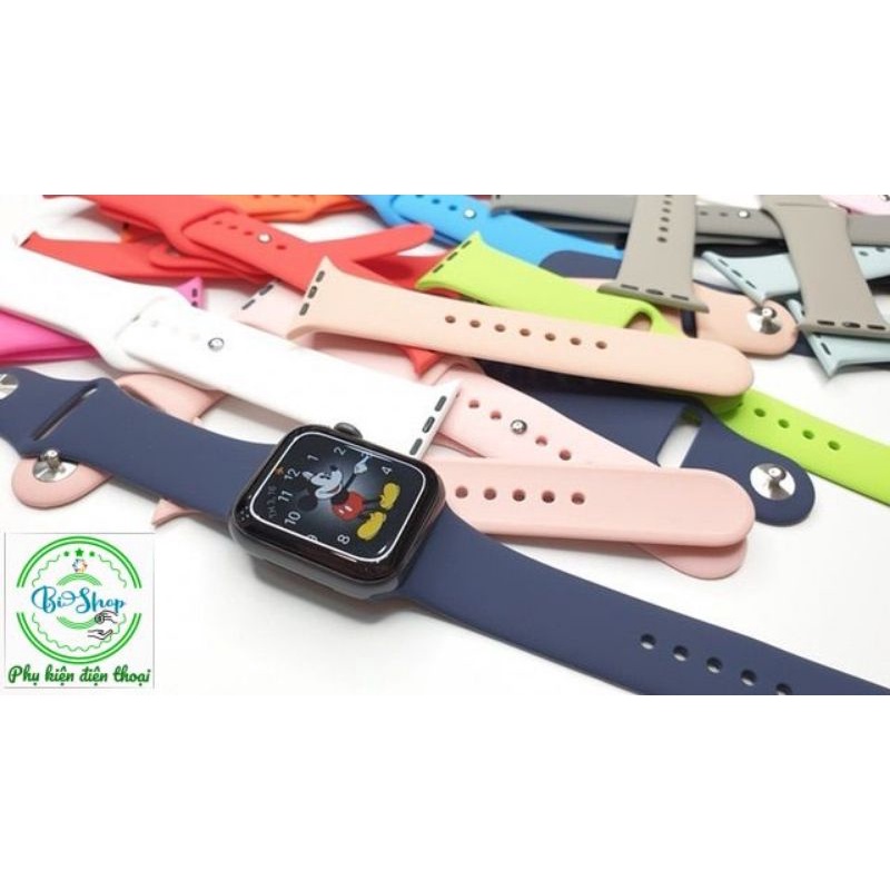 ⚡15 MÀU⏰ DÂY ĐỒNG HỒ CAO SU APPLE WATCH SPORT BANDS CAO CẤP FULL SIZE 1 2 3 4 5 6 SE 38mm 40mm 42mm 44mm