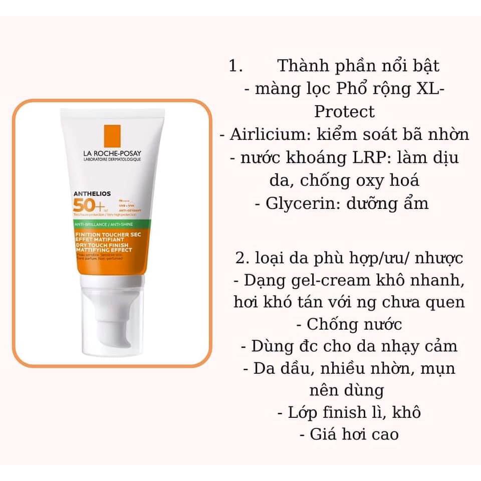 Kem Chống Nắng LA ROCHE POSAY vạch xanh da dầu XL Gel SPF 50+