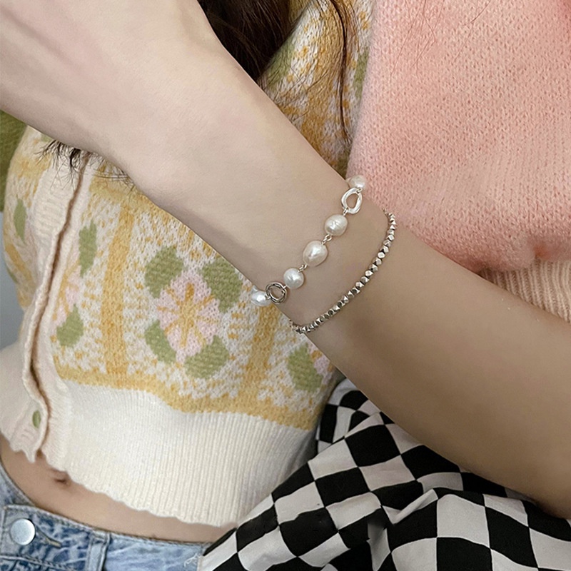 Vòng Đeo Tay Mạ Bạc 925 Đính Đá Phong Cách Hàn Quốc Thời Trang Dành Cho Nữ F504