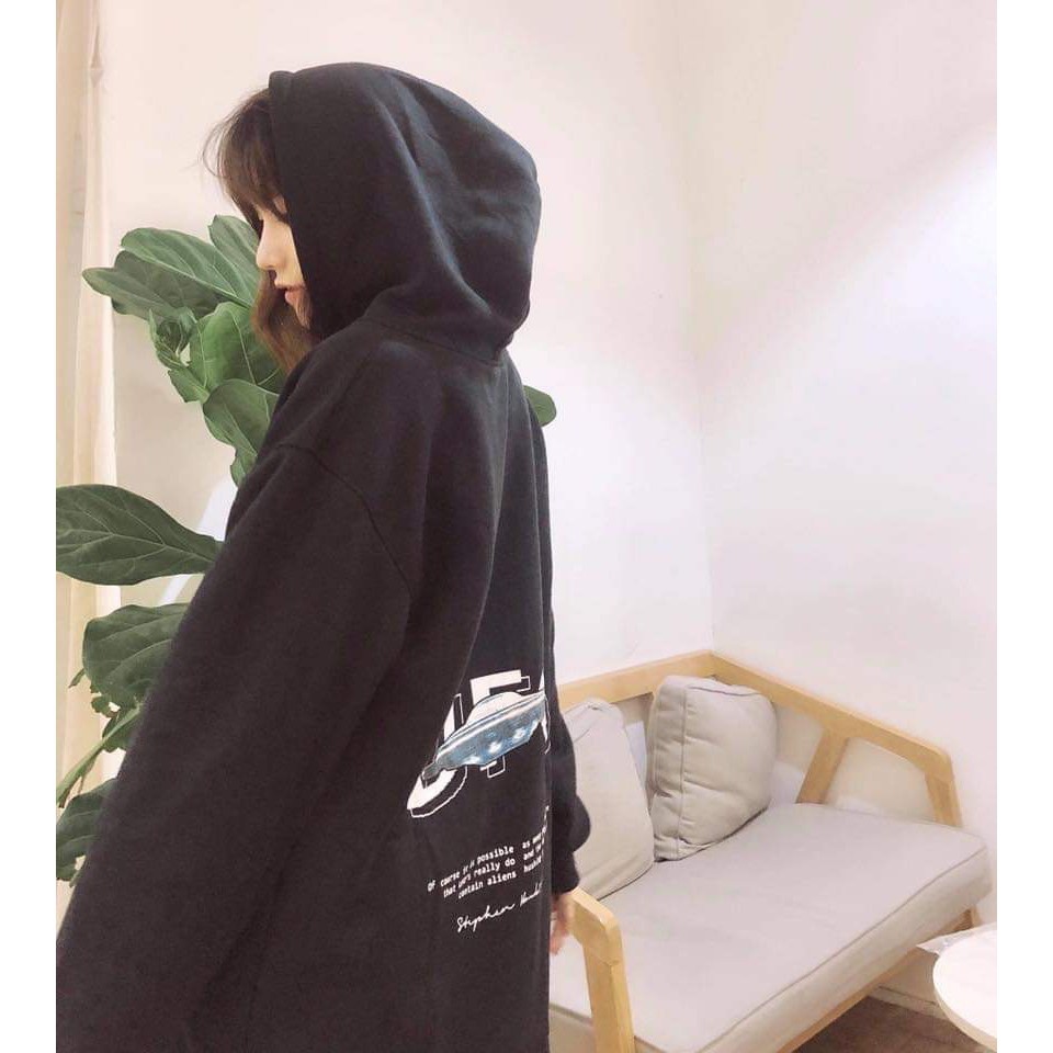 Áo Khoác Hoodie Nữ UFO Form Rộng Có Mũ Dày Dặn, Áo khoát Nữ Nỉ Bông Chống Nắng Tốt | BigBuy360 - bigbuy360.vn