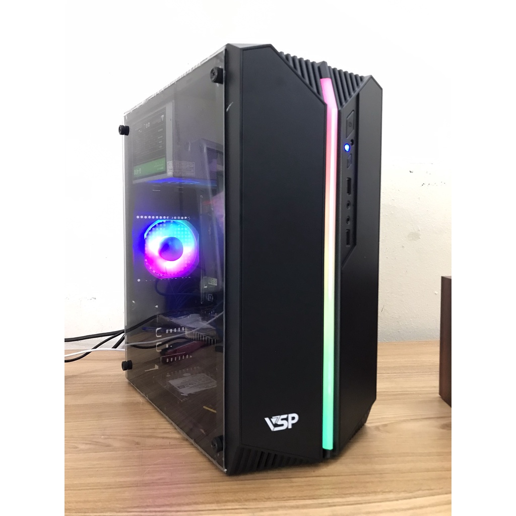 Case máy tính văn phòng VSP V211 LED RGB sẵn