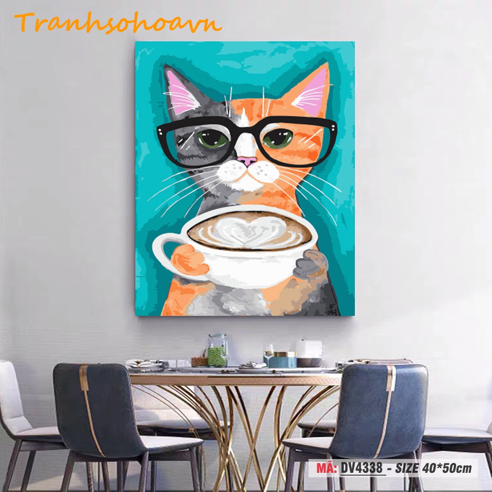 Tranh Số Hóa Tự Tô Màu 💝FREESHIP💝 Xưởng Tranh G-Art Monalisa Béo, Thú Mỏ Vịt, Người Nhện Siêu Đáng Yêu