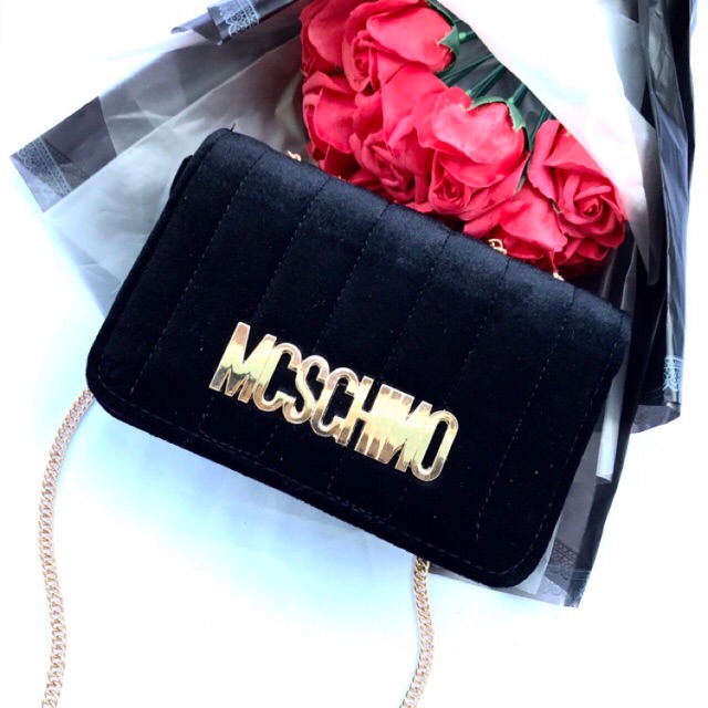 Túi xách nữ đeo chéo đẹp giá rẻ moschino nhung thời trang cao cấp dễ thương DIOMI