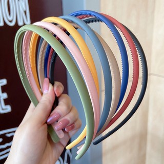 Bờm tóc nhựa đơn sắc Solid Colour Headband phong cách Retro dễ phối đồ