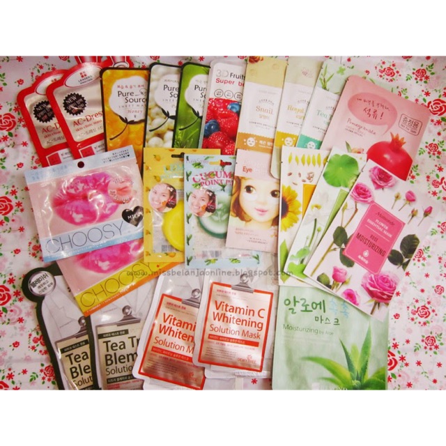 Set mặt nạ đủ loại chăm sóc cho da mặt