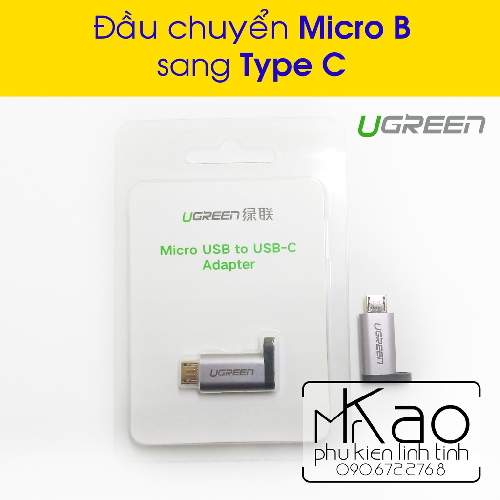 Đầu chuyển Micro B sang Type C - Ugreen