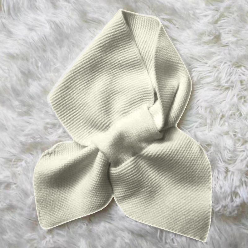 Khăn Choàng Cổ Dệt Kim Dày Dặn Giữ Ấm Màu Sắc Ngọt Ngào Cho Nữ