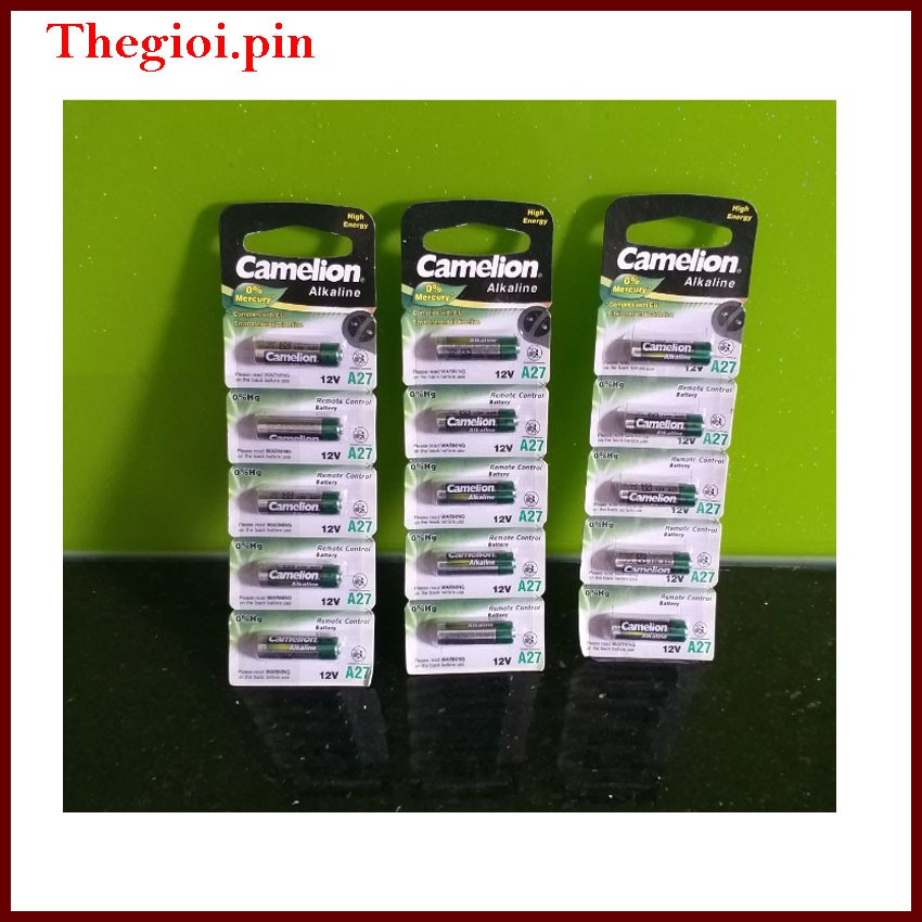 PIN CAMELION A23, A27 XANH 12V ( 5 viên / vỉ), pin camelion, Pin cửa cuốn, Pin điều khiển