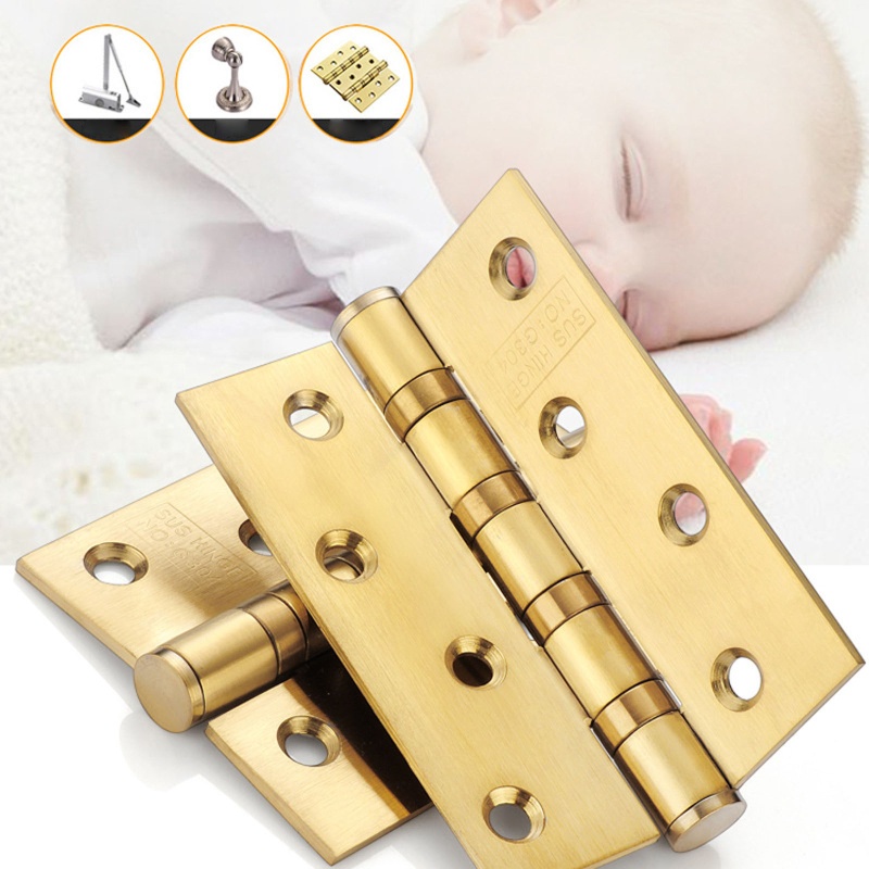 Bộ 8 Bản Lề Cửa Bằng Thép Không Gỉ Siêu Bền Tiện Dụng Cho Gia Đình