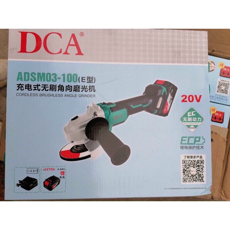MÁY MÀI GÓC DÙNG PIN DCA 20V CHÍNH HÃNG đĩa 100mm mã ADSM03-100E
