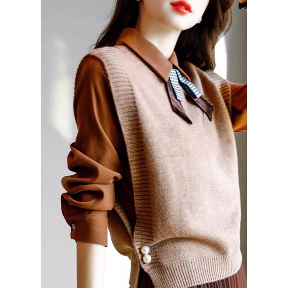 Áo gile len nữ mềm mại xinh lung linh QCNP3343