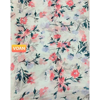 VẢI VOAN  HOA NHÍ - DÒNG VẢI THÔNG DỤNG - 1 MÉT X 1M5