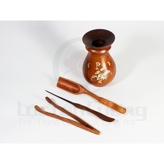 Bộ Gắp Trà Gỗ Hương Khảm Ốc