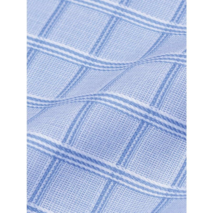 Áo Sơ Mi Nam Ngắn Tay Owen BA22540NT Sơ Mi Cộc Tay Công Sở Cao Cấp Màu Xanh Kẻ Caro Vải Sợi Tre Dáng Body Fit Tà Bằng | BigBuy360 - bigbuy360.vn