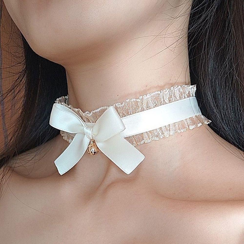 Vòng Cổ Ren Đính Nơ Phong Cách Lolita Đáng Yêu Cho Nữ
