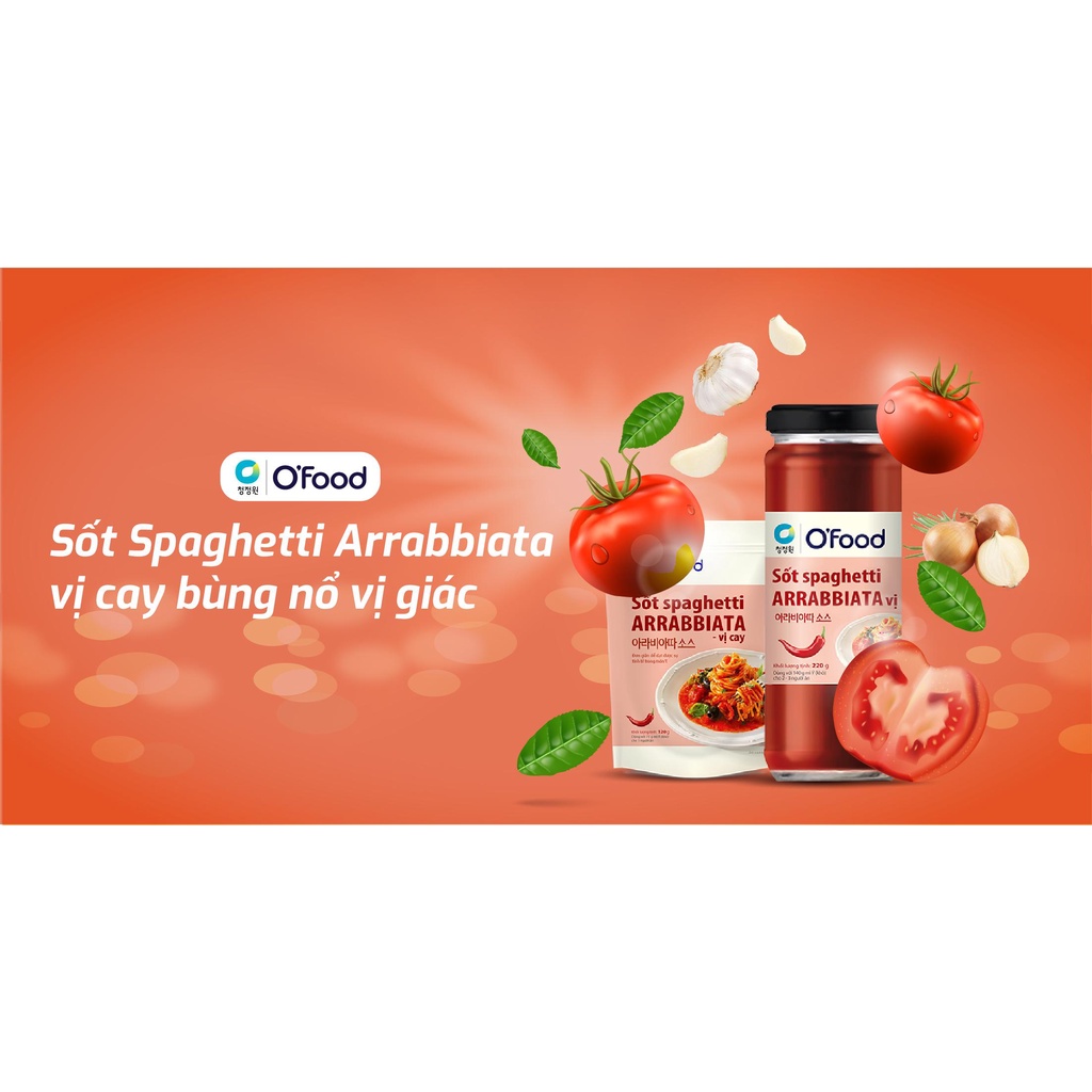 Sốt spaghetti O'food 220g/ 120g