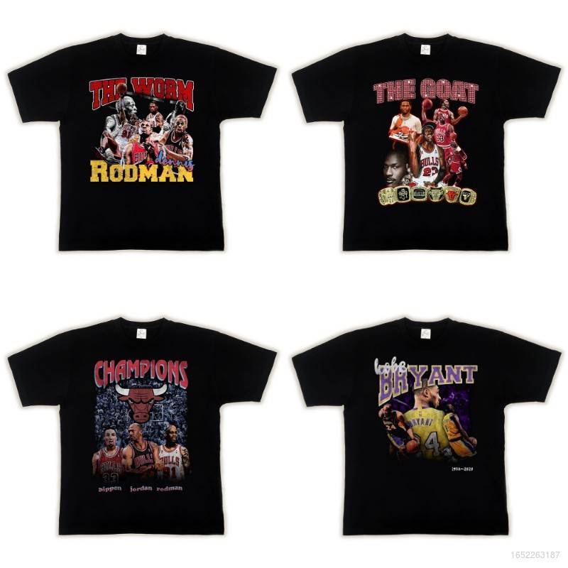 Áo Thun Tay Ngắn Cổ Tròn In Hình Kobe Jordan Cá Tính Hợp Thời Trang Unisex