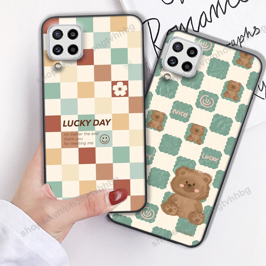 Ốp lưng Samsung M32 / M62 in mẫu gấu bo viền , smile mặt cười cực cute đẹp