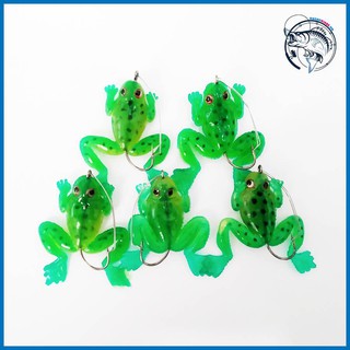 Bộ 05 Con Mồi Nhái Mềm Truyền Thống Loại Có Lưỡi