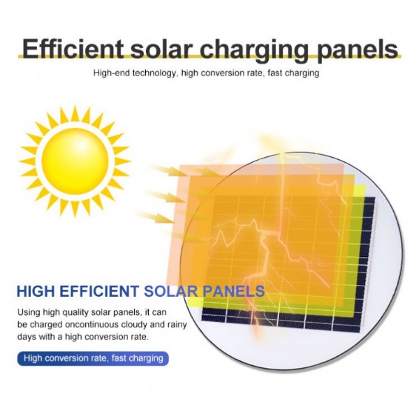 Đèn năng lượng mặt trời 500w jindian ufo-500, đèn đĩa bay vỏ nhựa, ánh sáng trắng