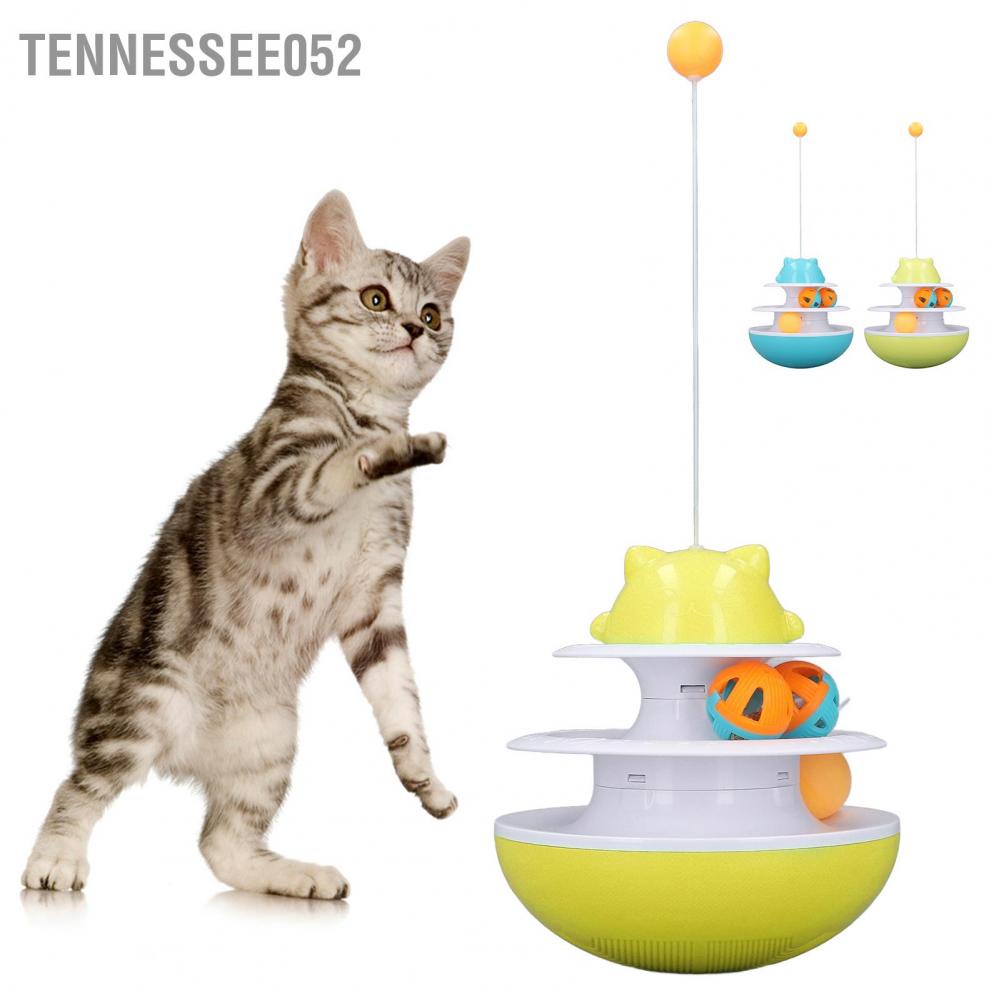 Hàng HOT Đồ Chơi Lật Đật cho mèo bàn xoay bóng 2 Tầng vui nhộn【Tennessee052】