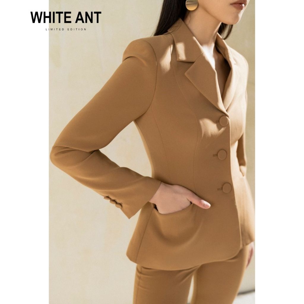 Áo Vest Công Sở Nữ WHITE ANT FIONA BAR Thiết Kế Phần Đuôi Áo Xòe Thắt Eo Tôn Dáng, Chất Liệu Cao Cấp Chống Xù 180500026