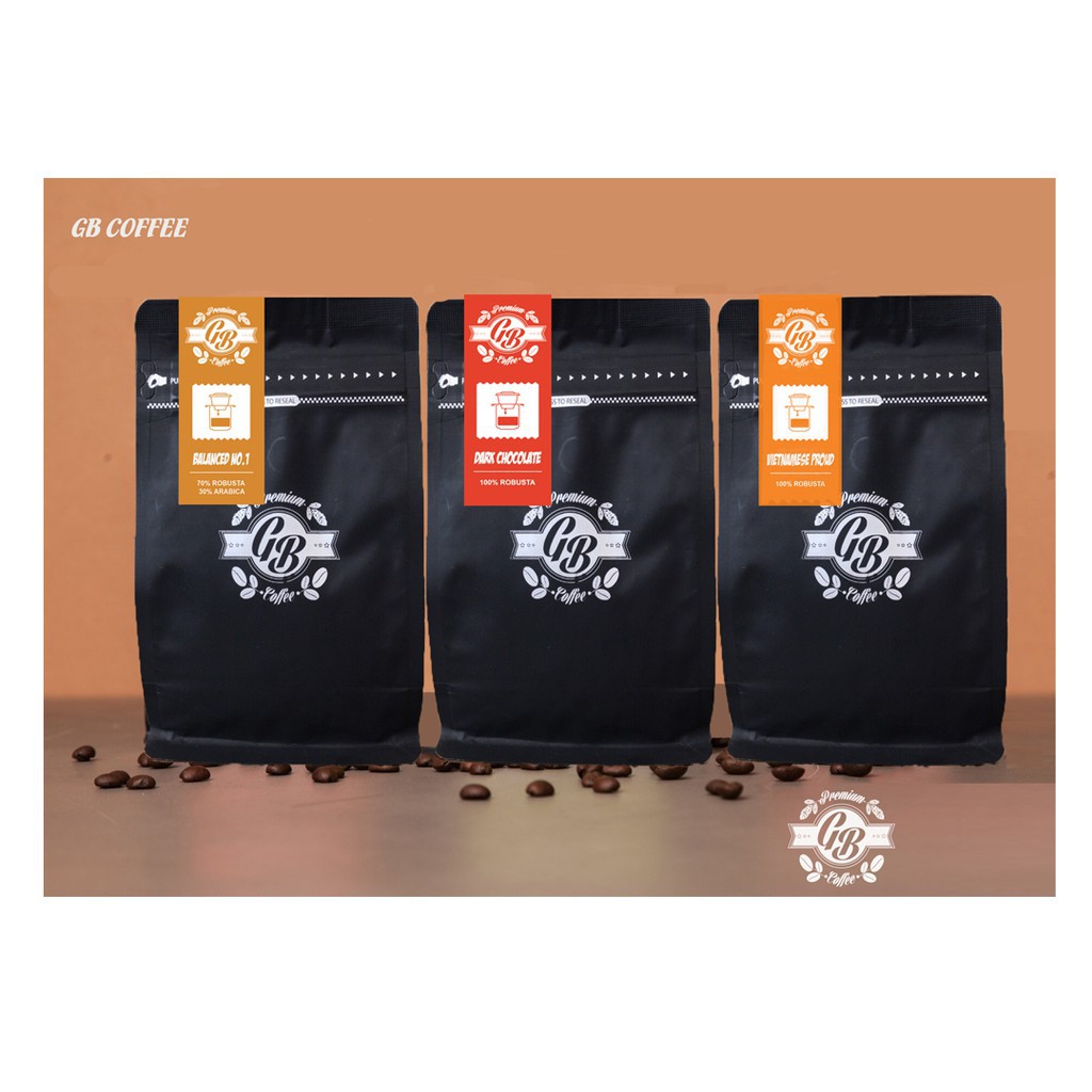 Cà Phê Sạch Robusta - Gb Coffee - Nguyên Chất 100% Xuất Khẩu- Cà Phê Dark Chocolate - (Pha Phin Loại 250g)