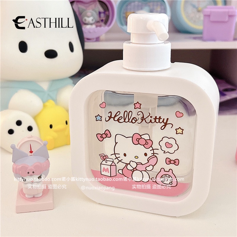 SANRIO Chai Đựng Xà Phòng Rửa Tay Dạng Ấn Hình Kuromi Hoạt Hình Nhật Bản 300ML Cho Trẻ Em