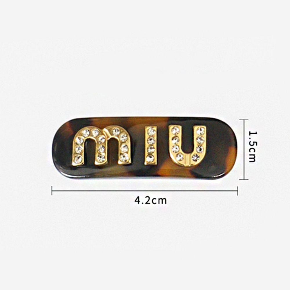 26EDIE Kẹp TóC HìNh Chữ MIU ĐíNh Hổ Phách Dễ Thương Cho Bé GáI