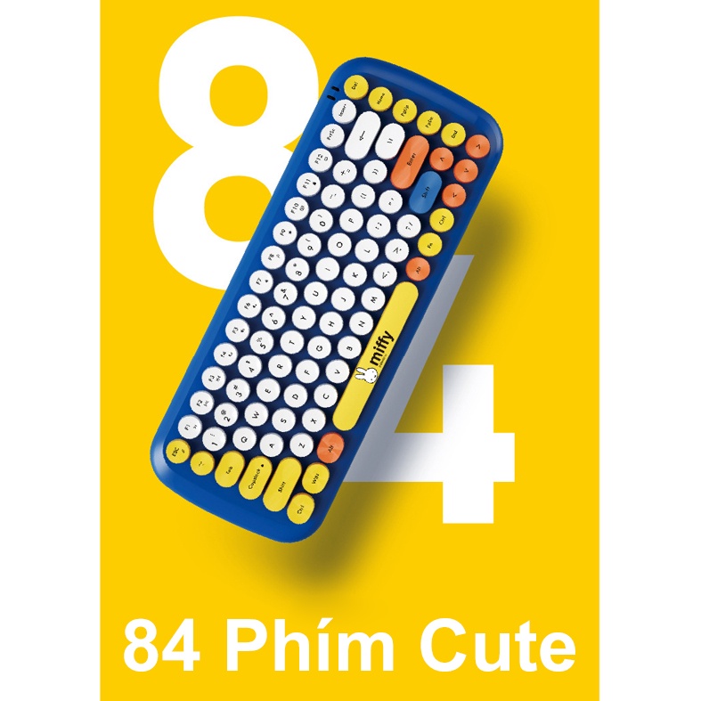 Bàn Phím, Combo bàn phím và chuột không dây Miffy 2.4G chính hãng | Chị em xếp hàng mua bằng được phiên bản Cute
