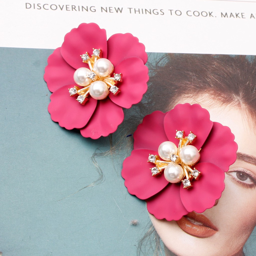 BÔNG TAI HOA NHIỀU MÀU LỚN - MELY TH-29