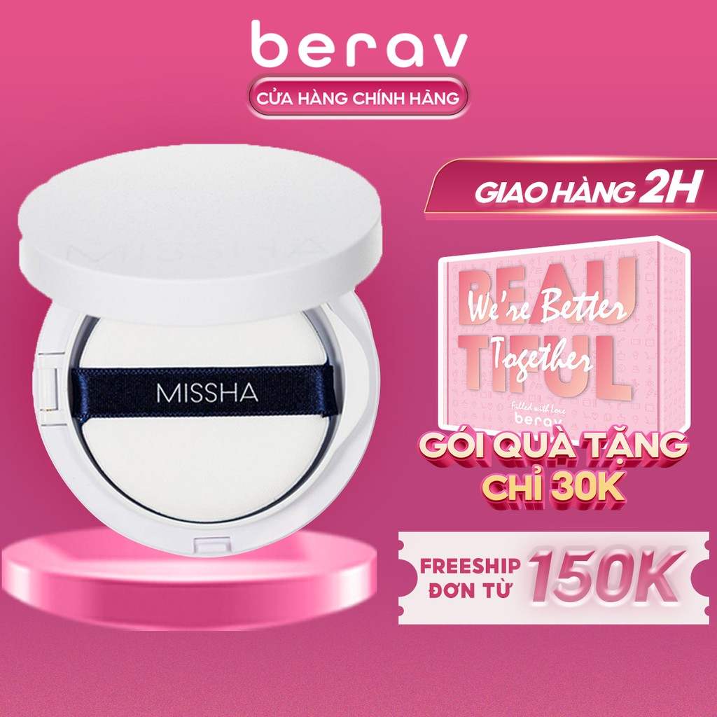 Phấn Nước MISSHA MOIST UP Dưỡng Ẩm Giúp Da Bóng Khỏe Missha Magic Cushion SPF50+ PA+++ 15g ( trắng)