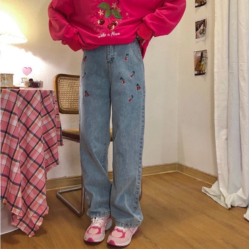 ❌ Sẵn 6S❌ quần jean in hoạ tiết phong cách thời trang, ib sdt cho shop sau khi đặt