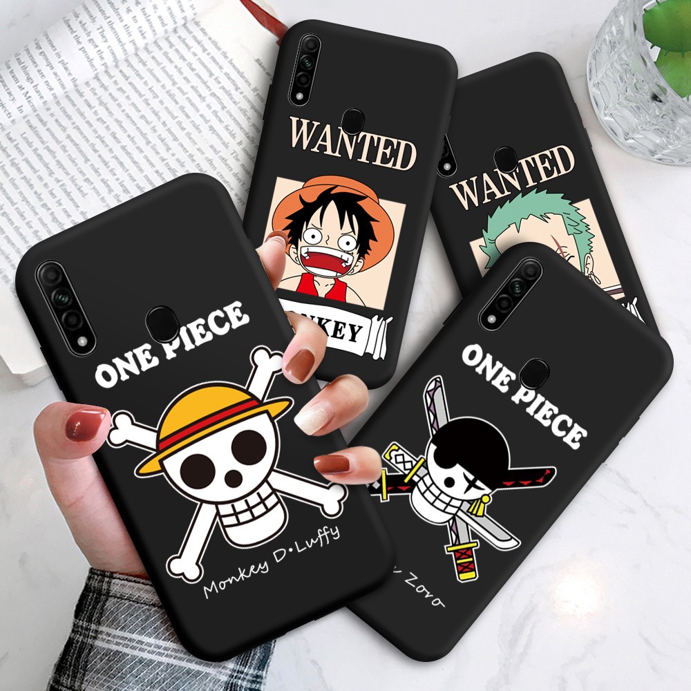 Ốp lưng điện thoại Samsung Galaxy A01 A11 M11 A21S A31 A51 A71 5G Nhân vật Anime dễ thương One-Piece Luffy Zoro dành cho các bé trai Áo khoác mềm Silicone mềm nguyên bản Full Cover Vỏ điện thoại chống sốc