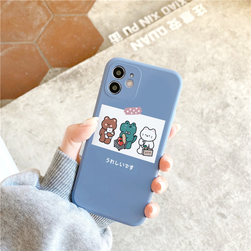 Ốp lưng iphone Mini Animal cạnh vuông 5/5s/6/6plus/6s/6splus/7/7plus/8/8plus/x/xr/xs/11/12/pro/max/plus/promax | BigBuy360 - bigbuy360.vn