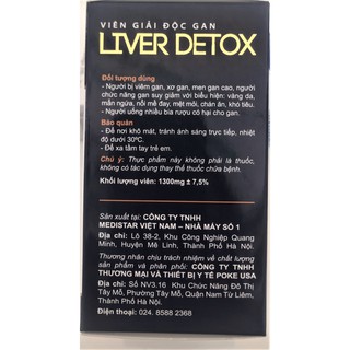 GIẢI ĐỘC GAN LIVER DETOX