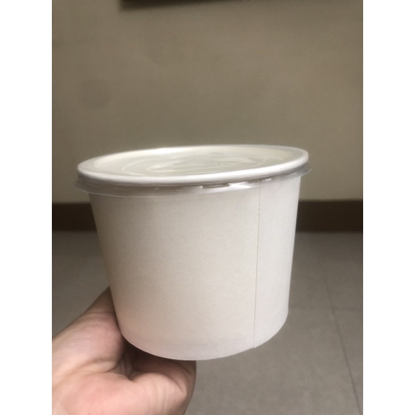 Tô giấy 600 ml đựng cháo, sup, nước lèo, có nắp hoặc không nắp