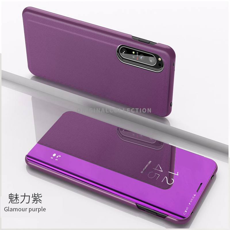 Ốp Điện Thoại Nắp Gập Tráng Gương Thông Minh Sang Trọng Cho Sony Xz Xz3 Xz4 Xperia 1