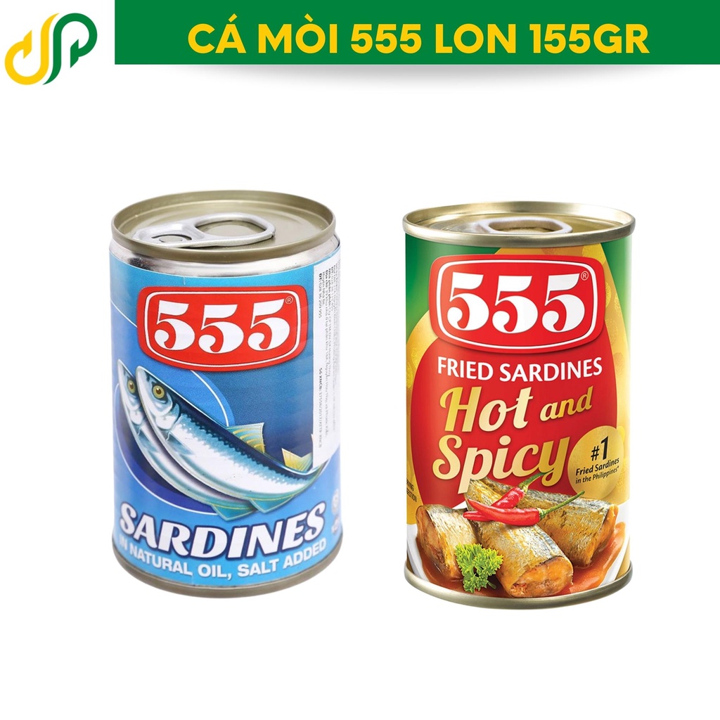 Cá mòi 555 lon 155gr nhiều vị