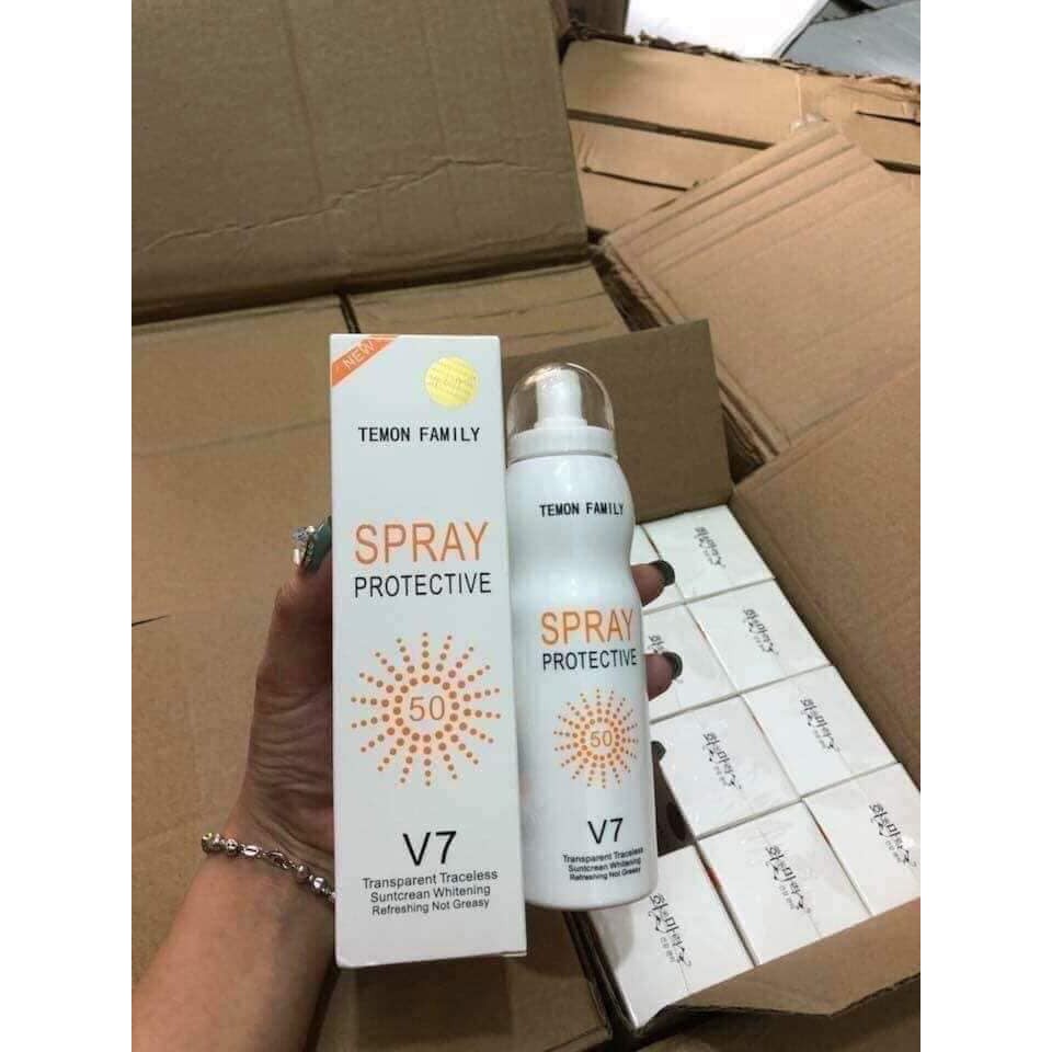 KEM CHỐNG NẮNG 🌸 FREE SHIP🌸 KEM CHỐNG NẮNG DẠNG XỊT SPRAY PROTECTIVE V7 180ml