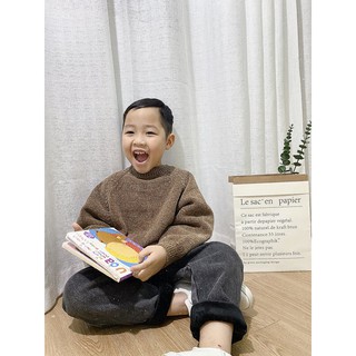 ÁO LEN NHUNG TUYẾT HÀN QUỐC CHO BÉ ( HÀNG CÓ SẴN , ẢNH THẬT)