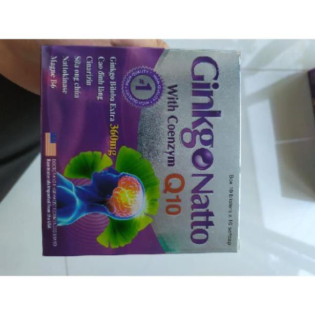 BỔ NÃO GINKGO NATTO WITH COENZYM Q10_100 VIÊN