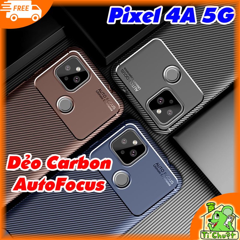 [Loại Tốt] Ốp Lưng Google Pixel 4A 5G AutoFocus Vân 3D Carbon Chống Sốc